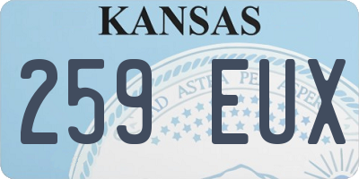 KS license plate 259EUX