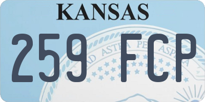 KS license plate 259FCP
