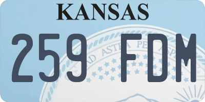 KS license plate 259FDM