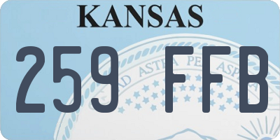 KS license plate 259FFB