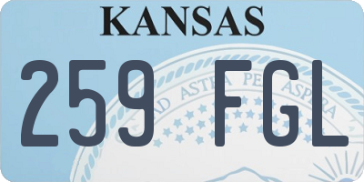 KS license plate 259FGL