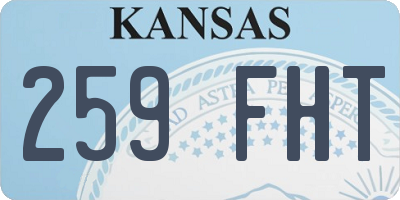 KS license plate 259FHT