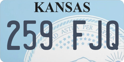 KS license plate 259FJQ