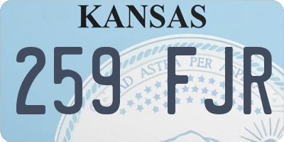 KS license plate 259FJR
