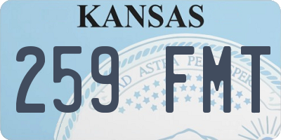 KS license plate 259FMT