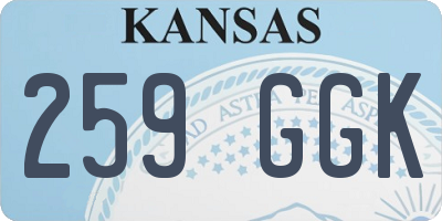 KS license plate 259GGK