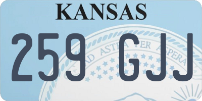 KS license plate 259GJJ