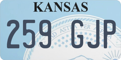 KS license plate 259GJP