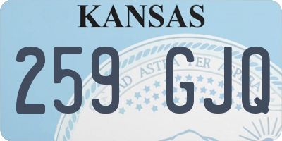 KS license plate 259GJQ