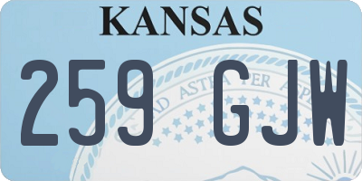 KS license plate 259GJW