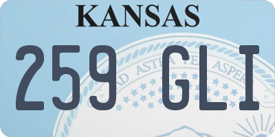 KS license plate 259GLI