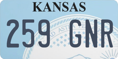KS license plate 259GNR