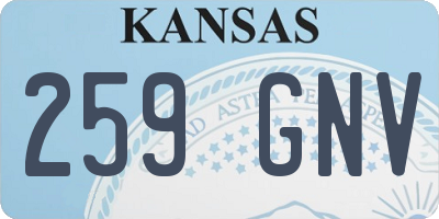 KS license plate 259GNV