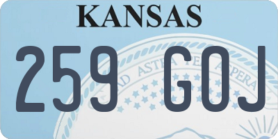 KS license plate 259GOJ