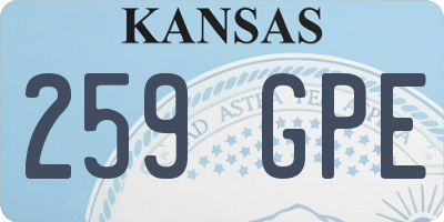 KS license plate 259GPE