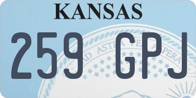 KS license plate 259GPJ