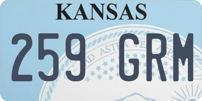 KS license plate 259GRM