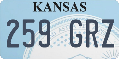 KS license plate 259GRZ