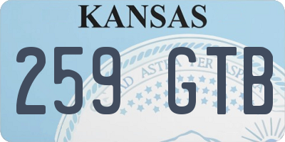 KS license plate 259GTB