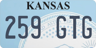KS license plate 259GTG