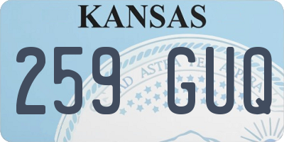 KS license plate 259GUQ