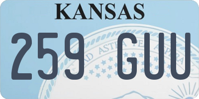 KS license plate 259GUU