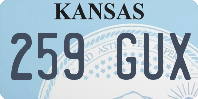 KS license plate 259GUX