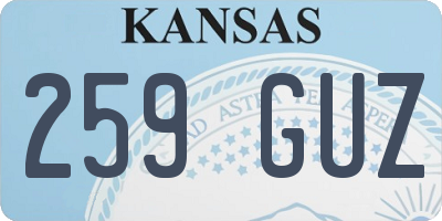 KS license plate 259GUZ