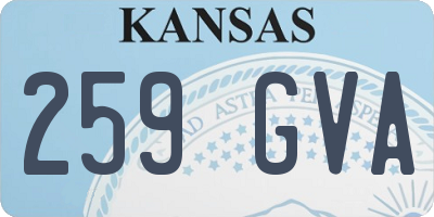 KS license plate 259GVA