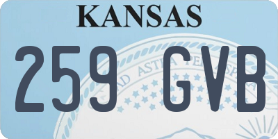 KS license plate 259GVB
