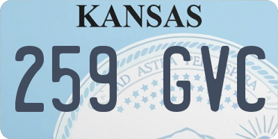 KS license plate 259GVC