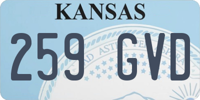 KS license plate 259GVD