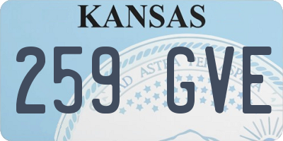 KS license plate 259GVE