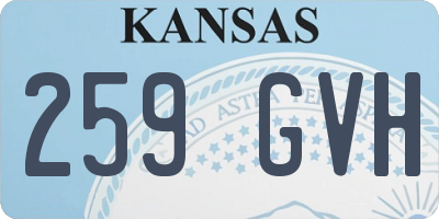 KS license plate 259GVH