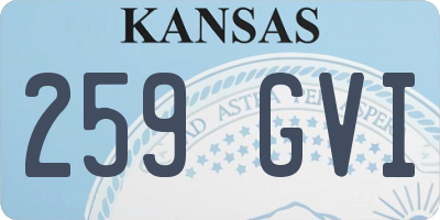 KS license plate 259GVI