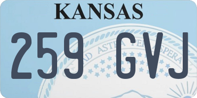 KS license plate 259GVJ