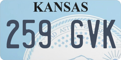 KS license plate 259GVK
