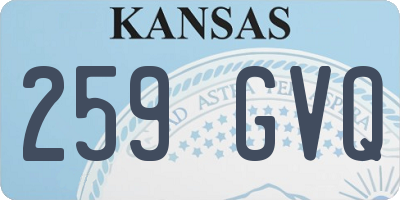 KS license plate 259GVQ