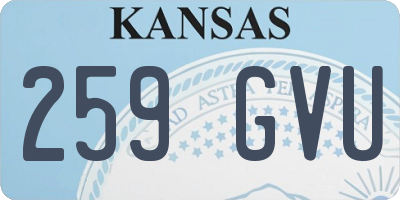 KS license plate 259GVU