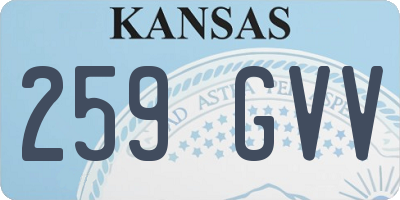 KS license plate 259GVV