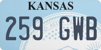 KS license plate 259GWB