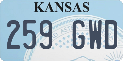 KS license plate 259GWD