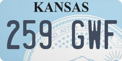 KS license plate 259GWF