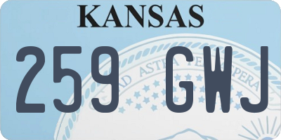 KS license plate 259GWJ
