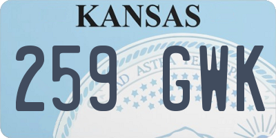 KS license plate 259GWK