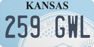 KS license plate 259GWL