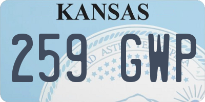 KS license plate 259GWP