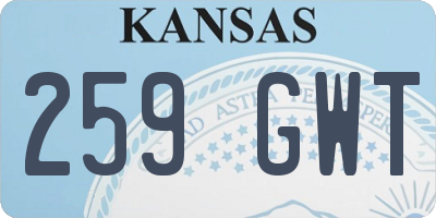 KS license plate 259GWT