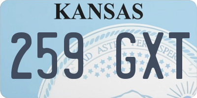 KS license plate 259GXT