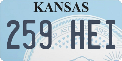 KS license plate 259HEI
